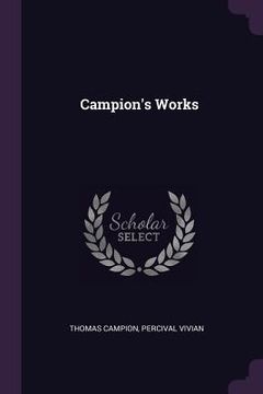 portada Campion's Works (in English)