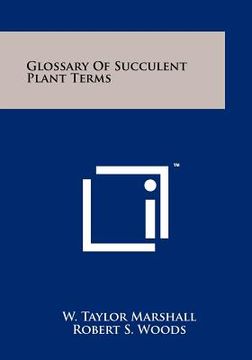 portada glossary of succulent plant terms (en Inglés)