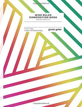 portada Wide Ruled Composition Book: Geometric Prism (Style b), Numbered Pages (Geometric Prism-B) 