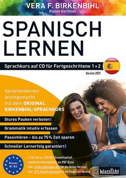portada Spanisch Lernen für Fortgeschrittene 1+2 (Original Birkenbihl): Sprachkurs auf 5 cds Inkl. Gratis-Schnupper-Abo für den Onlinekurs