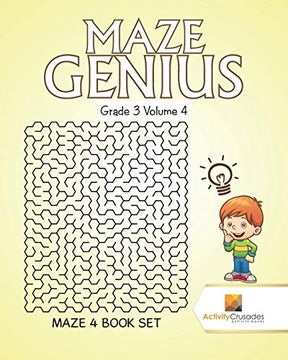portada Maze Genius Grade 3 Volume 4: Maze 4 Book set 