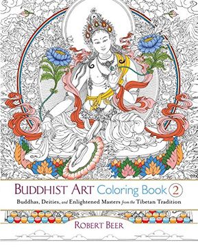 portada Buddhist art Coloring Book 2: Buddhas, Deities, and Enlightened Masters From the Tibetan Tradition (en Inglés)