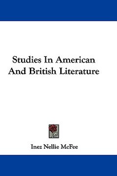 portada studies in american and british literature (en Inglés)