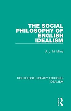 portada The Social Philosophy of English Idealism (Routledge Library Editions: Idealism) (in English)
