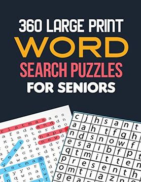 portada 360 Large Print Word Search Puzzles for Seniors: Word Search Brain Workouts, Word Searches to Challenge Your Brain, Brian Game Book for Seniors in This Christmas Gift Idea. 