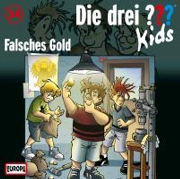 portada Die Drei?   Kids 34. Falsches Gold (Drei Fragezeichen)