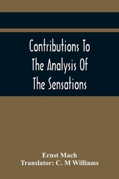 portada Contributions To The Analysis Of The Sensations (en Inglés)