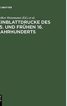 portada Einblattdrucke des 15. Und Frühen 16. Jahrhunderts (in German)