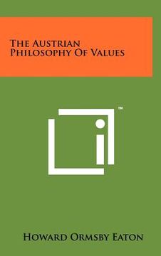 portada the austrian philosophy of values (en Inglés)