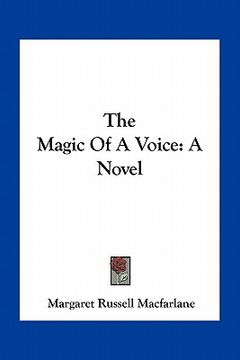portada the magic of a voice (en Inglés)