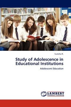 portada study of adolescence in educational institutions (en Inglés)