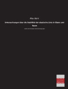 portada Untersuchungen Über die Stabilität der Elastische Linie in Ebene und Raum 