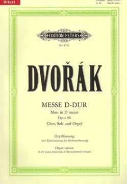 portada Mass in D Op. 86 (Organ Version with Piano Reduction of Orchestral Version): For Satb Soli, Choir and Organ/Orchestra, Urtext