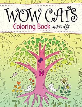 portada Wow Cats Coloring Book by Junko (Japanese-English Edition) 