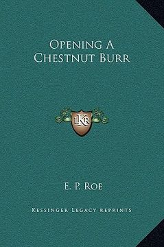 portada opening a chestnut burr (en Inglés)