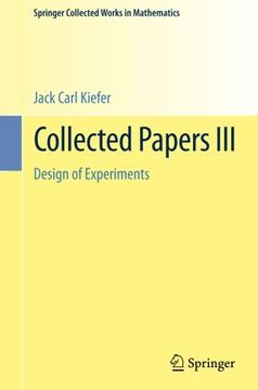 portada Collected Papers III: Design of Experiments: 3 (Springer Collected Works in Mathematics)