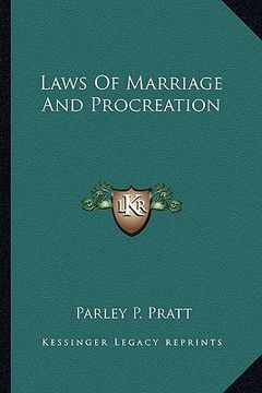 portada laws of marriage and procreation (en Inglés)