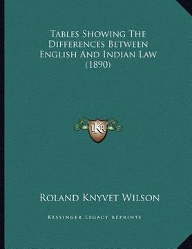 portada tables showing the differences between english and indian law (1890) (in English)