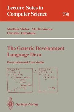 portada the generic development language deva (en Inglés)