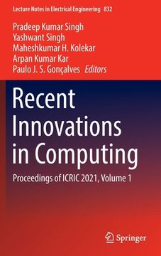 portada Recent Innovations in Computing: Proceedings of Icric 2021, Volume 1 (en Inglés)