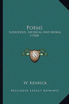 portada poems: ludicrous, satirical and moral (1768) (en Inglés)