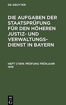 portada Prüfung Frühjahr 1919 (en Alemán)
