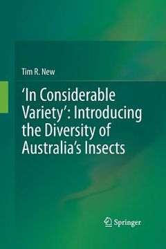portada 'In Considerable Variety' Introducing the Diversity of Australia's Insects (en Inglés)