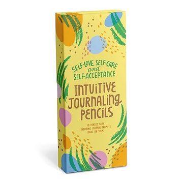 portada Em & Friends Intuitive Journaling Pencils: Self-Love, Self-Care and Self-Acceptance Pencil Set, 10 Pencils With Journal Prompts (en Inglés)