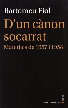 portada D'un cànon socarrat : materials de 1957 i 1958