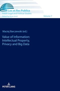 portada Value of Information: Intellectual Property, Privacy and Big Data (in English)