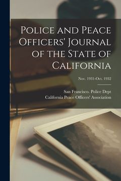 portada Police and Peace Officers' Journal of the State of California; Nov. 1931-Oct. 1932 (in English)