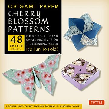 portada Origami Paper Cherry Blossom Patterns (Large): It's fun to Fold! (en Inglés)