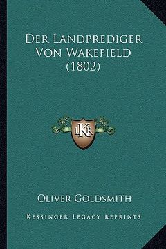 portada Der Landprediger Von Wakefield (1802) (en Alemán)