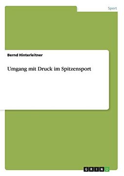 portada Umgang mit Druck im Spitzensport (in German)