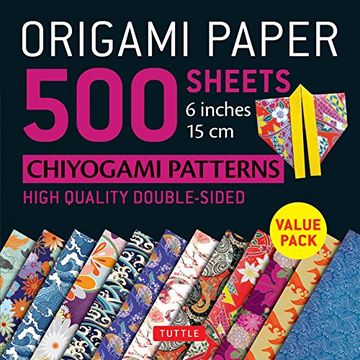 portada Tuttle Publishing: Origami Paper 500 Sheets Chiyogami Design (Origami Paper Pack) (in English)
