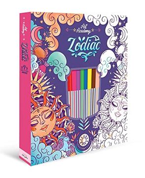 portada Art Academy Zodiac: Coloring kit With Dual-Tip Brush Pens and Stencils 