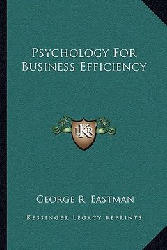 portada psychology for business efficiency (en Inglés)