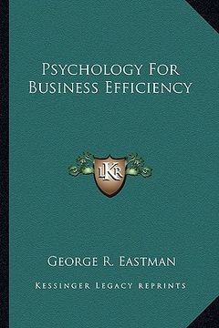 portada psychology for business efficiency (in English)