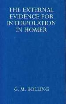 portada The External Evidence for Interpolation in Homer (Oxford Reprints) (en Inglés)