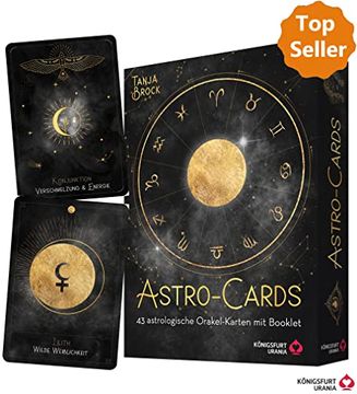 portada Astro-Cards: 43 Astrologische Orakel-Karten mit Booklet: 43 Astrologische Orakel-Karten mit Booklet in Hochwertiger Stülpdeckelschachtel (en Alemán)