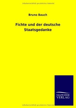 portada Fichte Und Der Deutsche Staatsgedanke (German Edition)