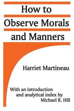portada how to observe morals and manners (en Inglés)