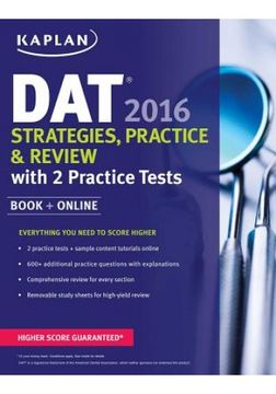 portada Kaplan Dat 2016 Strategies, Practice, And Review With 2 Practice Tests: Book + Online