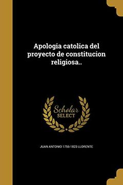 portada Apologia Catolica del Proyecto de Constitucion Religiosa.