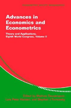 portada advances in economics and econometrics: theory and applications, eighth world congress (en Inglés)