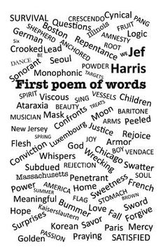 portada first poem of words (in English)