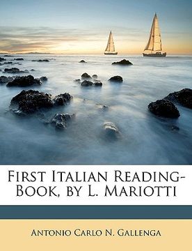 portada first italian reading-book, by l. mariotti