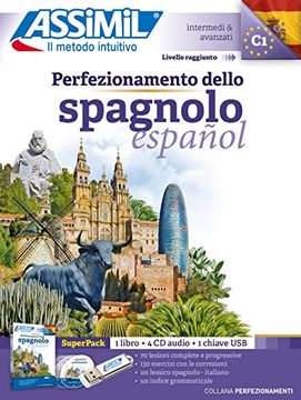 portada Assimil Superpack Perfezionamento Dello Spagnolo - Learn Spanish for Italian Speakers [ Book + 4 cds + 1 usb Flash Drive] (Spanish Edition) (Ita)