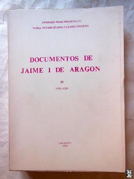 portada Documentos de Jaime i de Aragon Tomo iii 1251 - 1257
