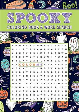 portada Spooky Coloring Book & Word Search (en Inglés)